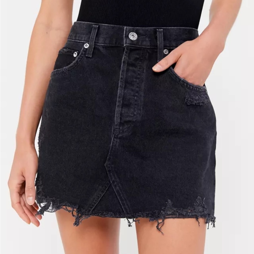 Urban outfitters black denim skirt